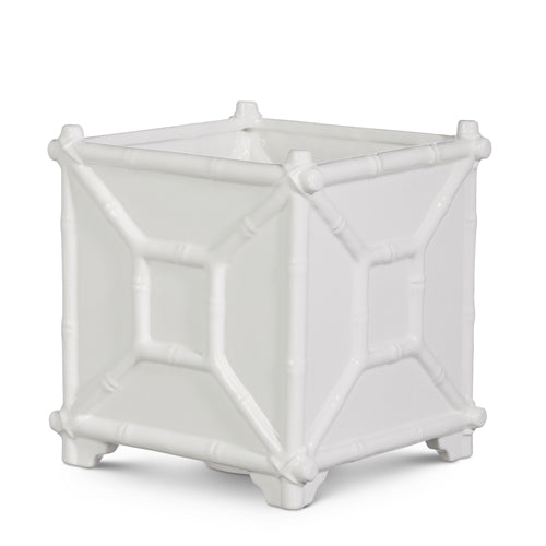 White Bamboo Planter